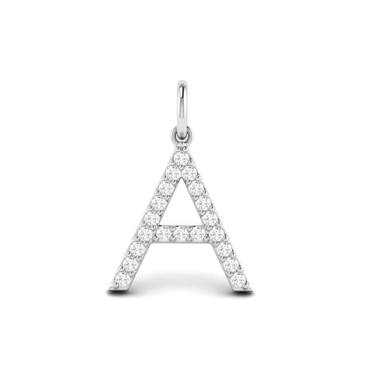 Natural Diamond Initial Pendant Necklace